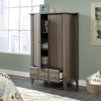 Bedroom Wardrobe Armoire Storage Cabinet in Ash Wood Finish - Deals Kiosk