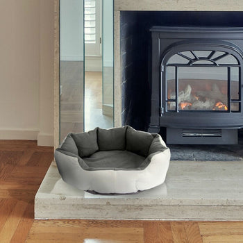 Heated 26-inch Medium size Dog Bed in White Grey with 6ft Electric Cord - Deals Kiosk