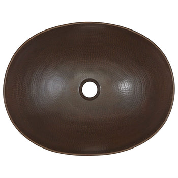 Vessel Style Solid Copper Bathroom Sink Oval 18 x 14 inch - Deals Kiosk
