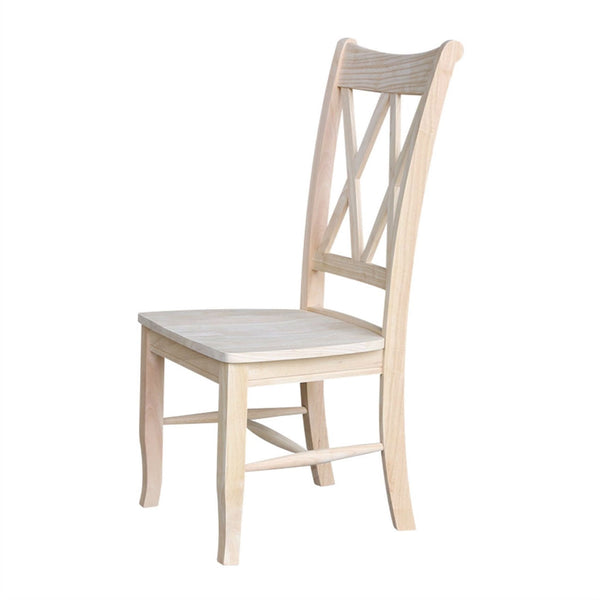 Set of 2 - Traditional Unfinished Wood Dining Chairs - Deals Kiosk
