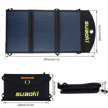 20-Watt Solar Battery Charger for Phone Smartphone USB Folding Portable - Deals Kiosk