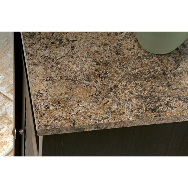 Bathroom Floor Cabinet with Shelf and Faux Granite Top - Deals Kiosk
