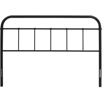 Full size Vintage Dark Brown Metal Headboard with Rounded Corners - Deals Kiosk