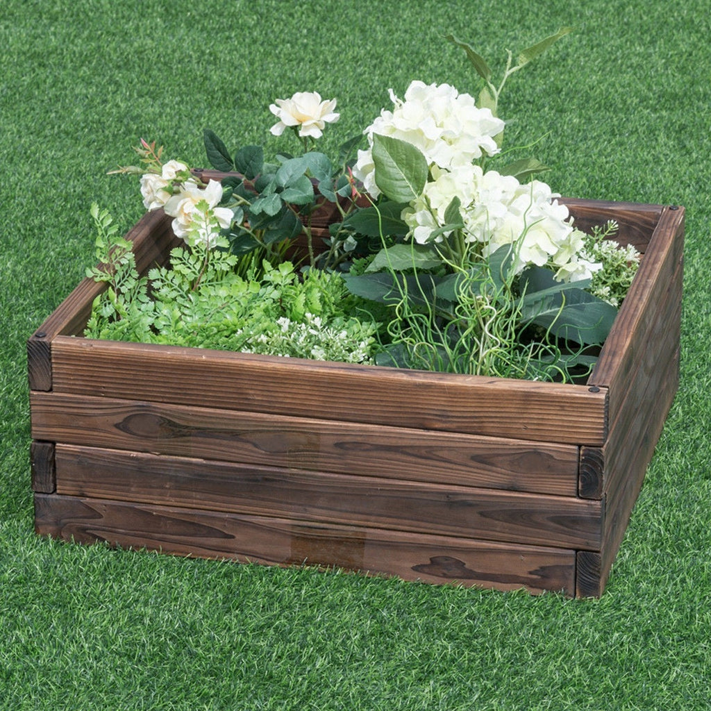 Solid Fir Wood 2 ft x 2 ft Raised Garden Bed Planter - Deals Kiosk
