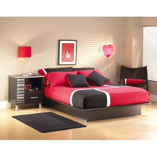 Full Size Modern Platform Bed Frame in Black Finish - Deals Kiosk