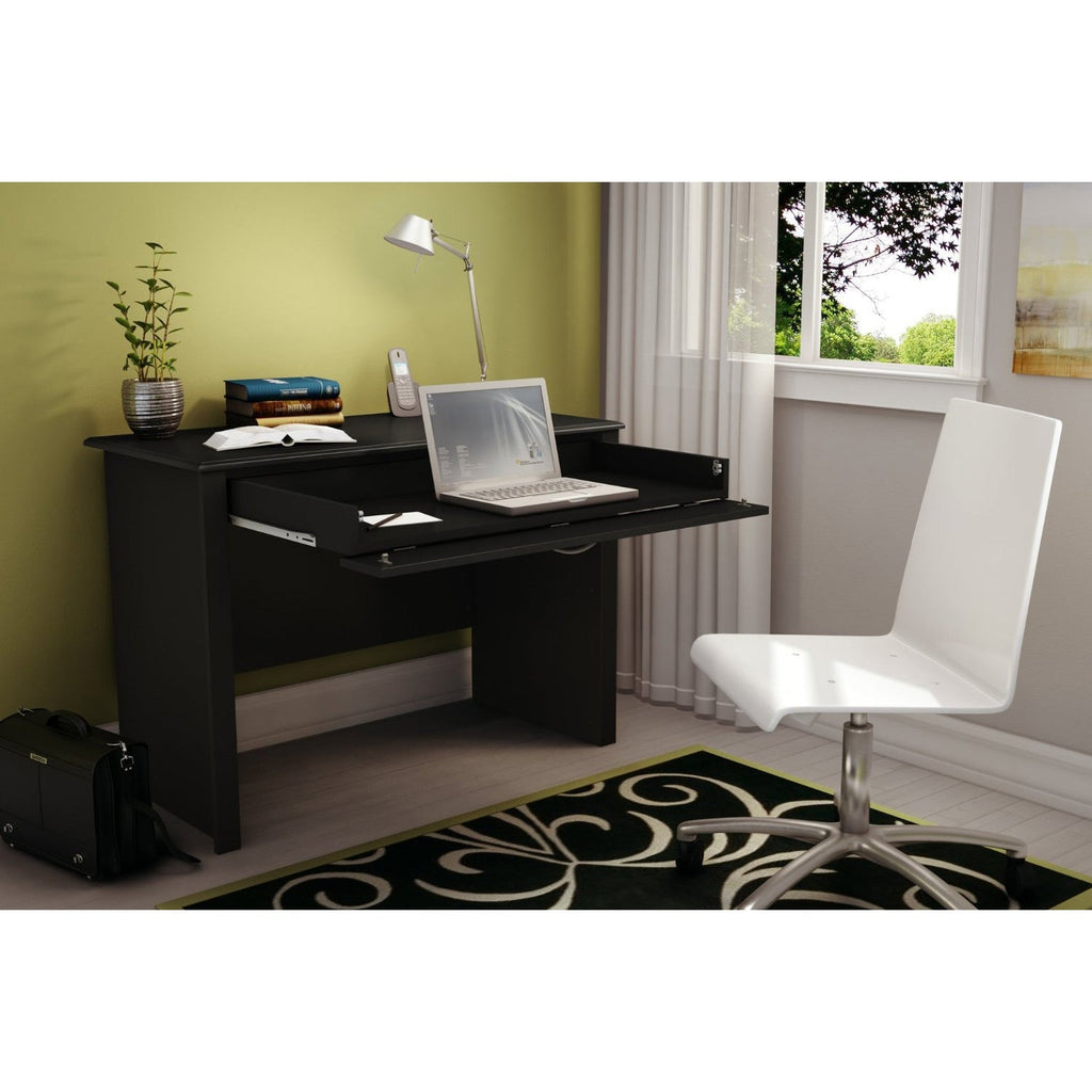 Black Laptop Computer Desk with Keyboard Tray Drawer - Deals Kiosk