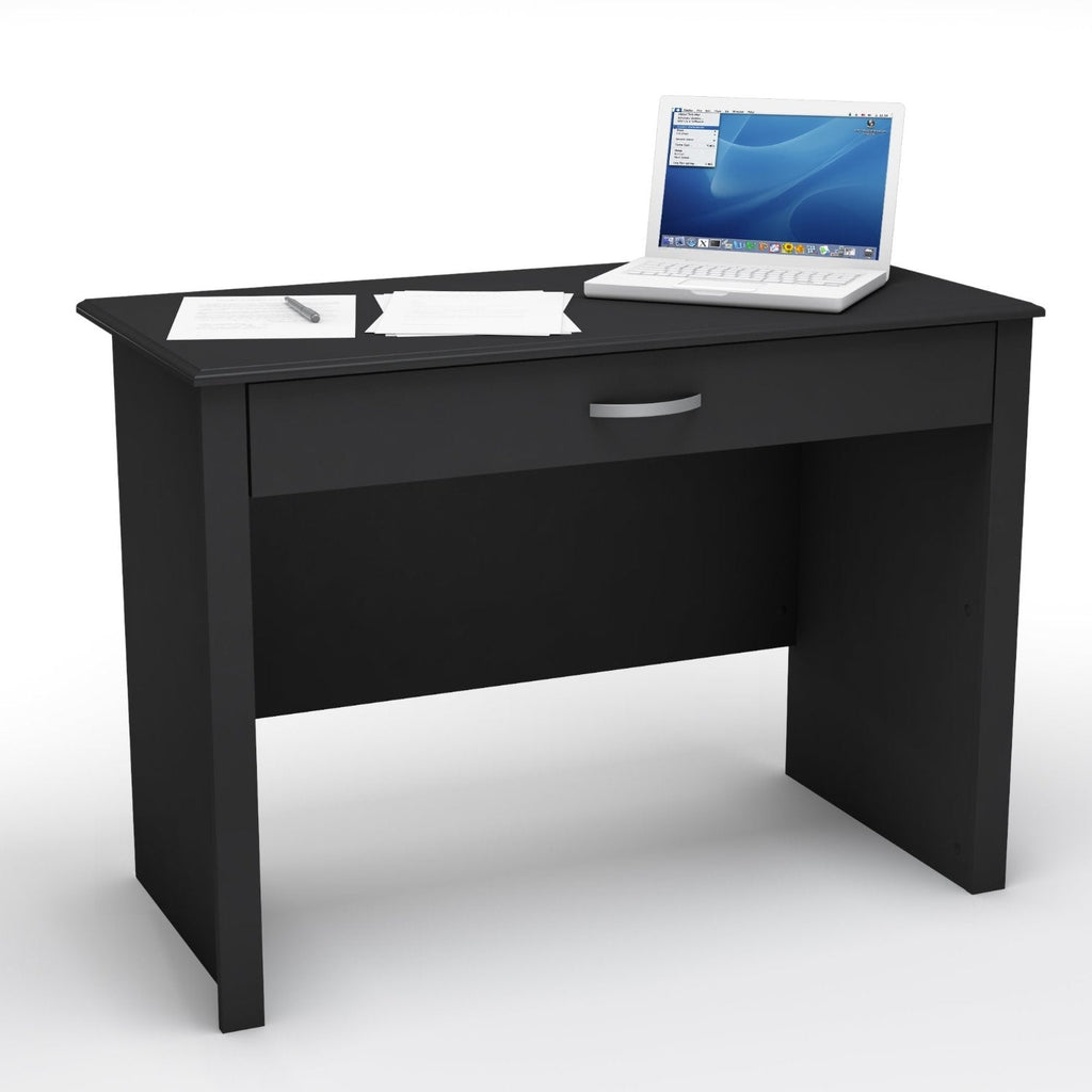 Black Laptop Computer Desk with Keyboard Tray Drawer - Deals Kiosk
