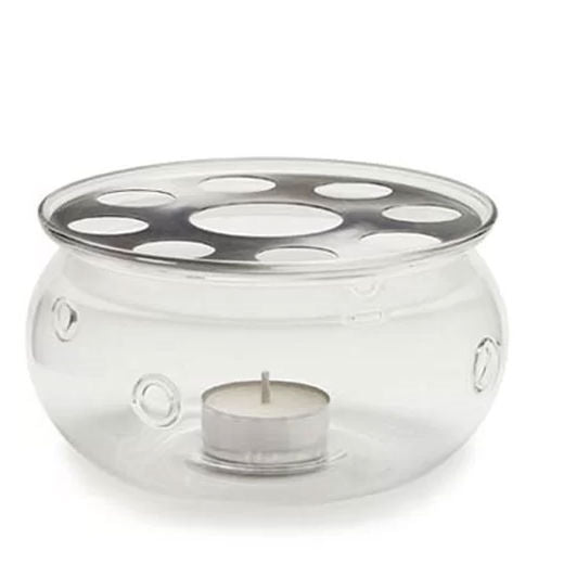 Glass Teapot Warmer with Tea-light Candle