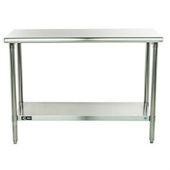 Stainless Steel Top Food Safe Prep Table Utility Work Bench with Bottom Shelf - Deals Kiosk