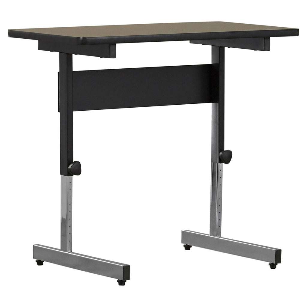 Stand Up Desk Adjustable Height Sitting Standing Writing Table in Walnut
