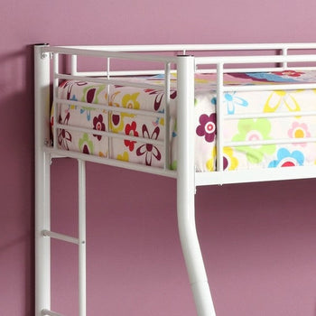 White Twin over Full Metal Bunk Bed - Deals Kiosk