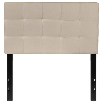 Twin size Modern Beige Taupe Fabric Upholstered Headboard - Deals Kiosk