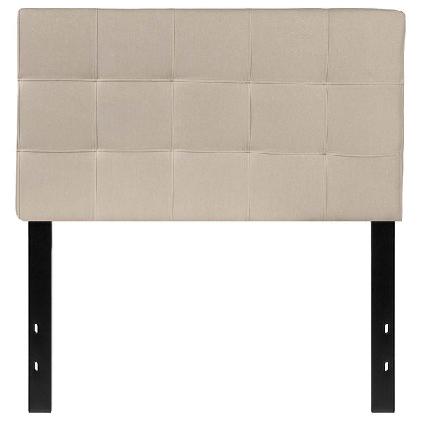 Twin size Modern Beige Taupe Fabric Upholstered Headboard - Deals Kiosk