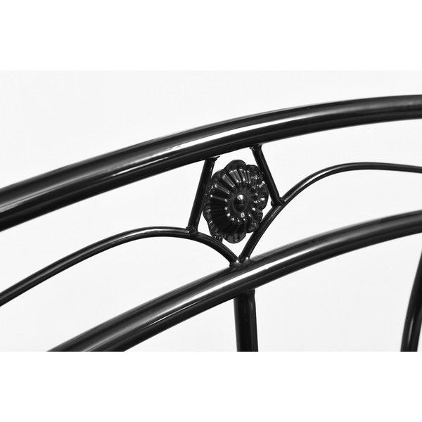 Twin size Stylish Black Metal Platform Bed Frame with Headboard and Footboard - Deals Kiosk