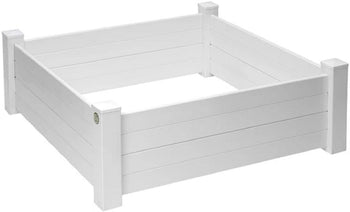 4ft x 4ft Square White Plastic Raised Garden Bed Planter Box - Deals Kiosk