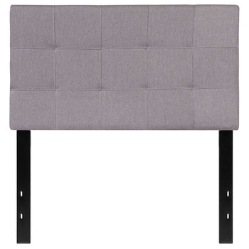 Twin size Modern Light Grey Fabric Upholstered Panel Headboard - Deals Kiosk