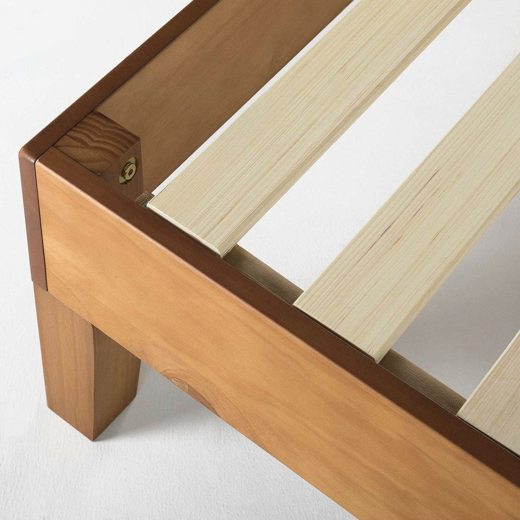 Twin size Modern Solid Wood Platform Bed Frame in Natural - Deals Kiosk