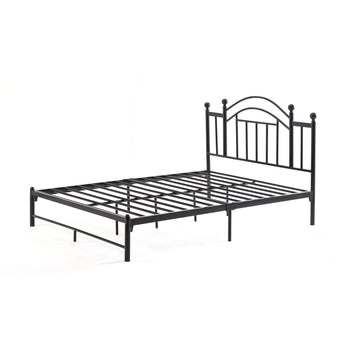 Twin size Black Metal Platform Bed Frame with Arched Headboard