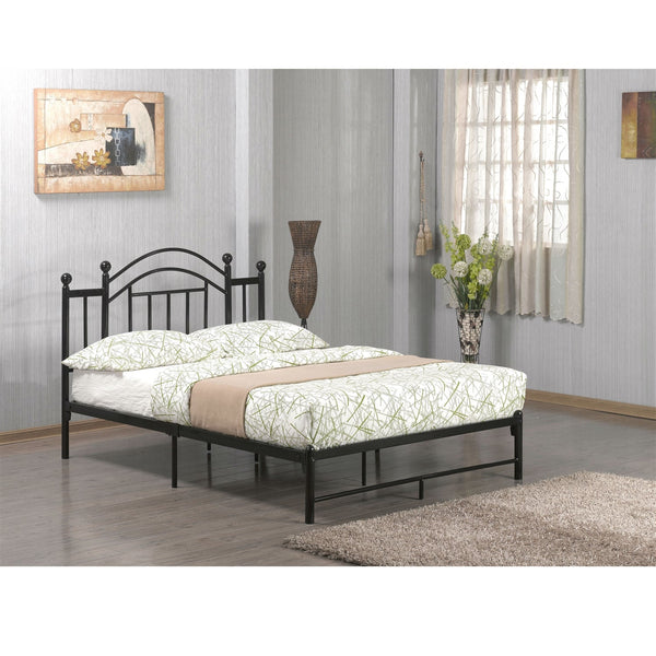 Twin size Black Metal Platform Bed Frame with Arched Headboard - Deals Kiosk