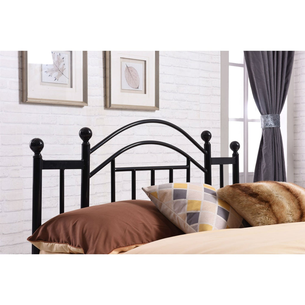 Twin size Black Metal Platform Bed Frame with Arched Headboard - Deals Kiosk