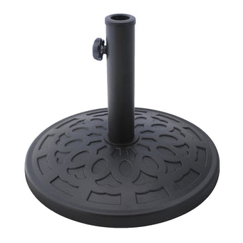 17.6 lb Sturdy Outdoor Resin Umbrella Base in Grey Black FInish - Deals Kiosk