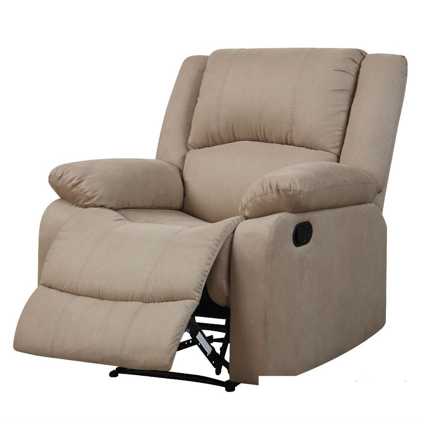 Beige Microfiber Upholstered Recliner Chair - Deals Kiosk