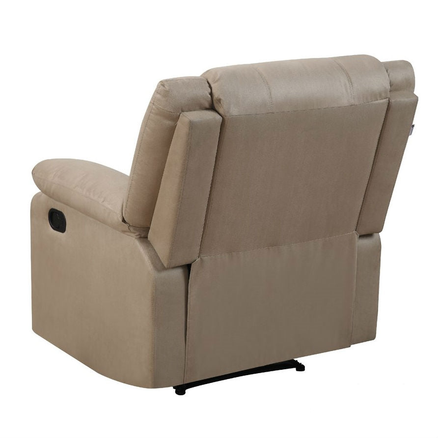 Beige Microfiber Upholstered Recliner Chair - Deals Kiosk