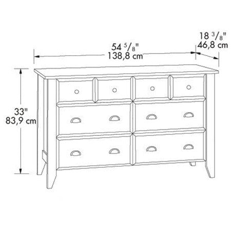 White 6-Drawer Dresser Traditional Design - Made in USA - Deals Kiosk
