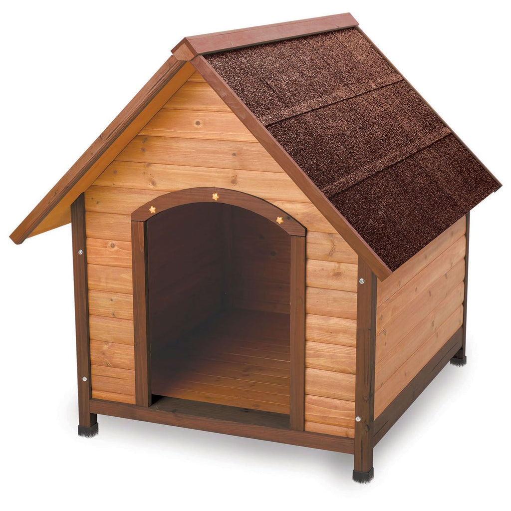 Medium 30-inch Solid Wood Dog House with Waterproof Shingle Roof - Deals Kiosk