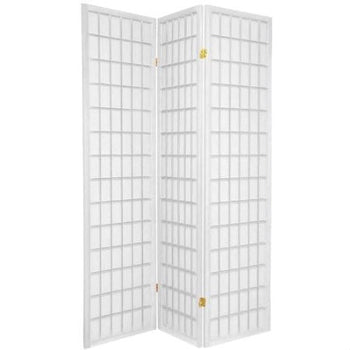 Japanese Asian Style 3-Panel Room Divider Shoji Screen in White