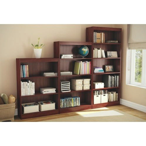 3-Shelf Bookcase in Royal Cherry - Made from CARB Compliant Particle Board - Deals Kiosk