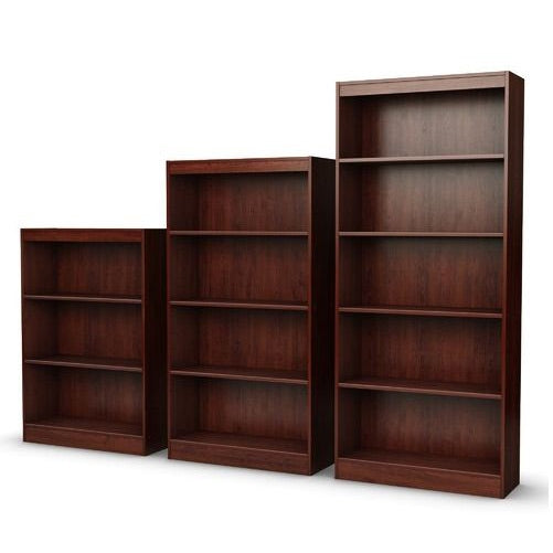 3-Shelf Bookcase in Royal Cherry - Made from CARB Compliant Particle Board - Deals Kiosk