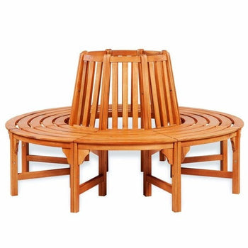 Hexagonal Full Circle Tree Bench in Weather Resistant Eucalyptus