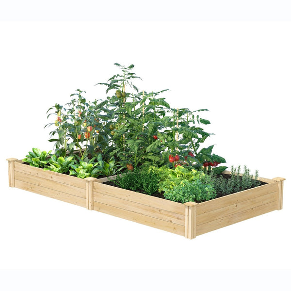 Cedar 4ft x 8ft x 10.5in Raised Garden Bed - Made in USA - Deals Kiosk