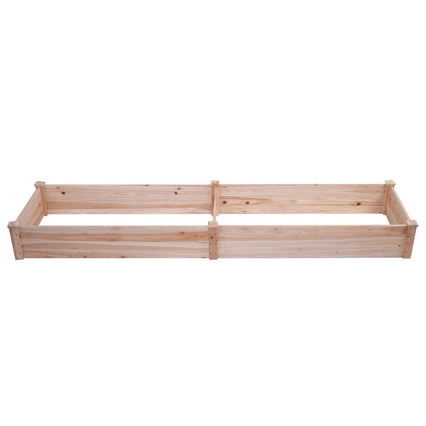 Solid Wood 8 ft x 2 ft Raised Garden Bed Planter - Deals Kiosk