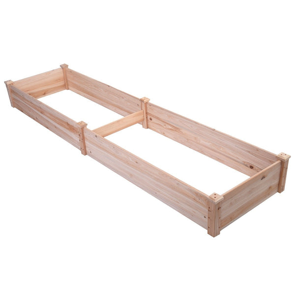 Solid Wood 8 ft x 2 ft Raised Garden Bed Planter - Deals Kiosk