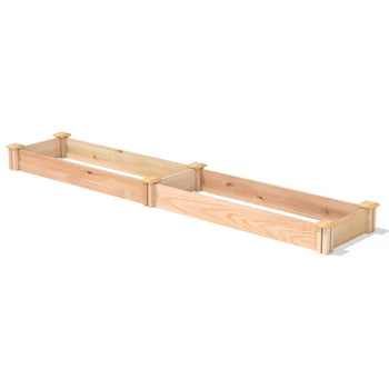 16 in x 96 in Low Profile Cedar Raised Garden Bed - Made In USA - Deals Kiosk