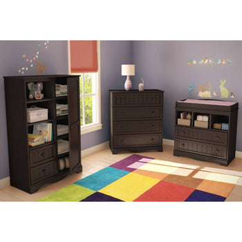 Espresso Wood Baby Diaper Changing Table with 2 Drawers - Deals Kiosk