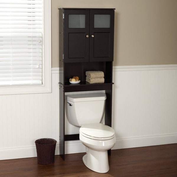 Espresso Bathroom Storage Unit Cabinet for Over the Toilet - Deals Kiosk