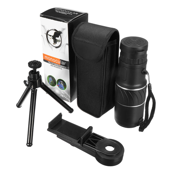 Bakeey 16x52 Dual Focus HD Monocular Telescope Camera +Phone Clip+Tripod for Smartphones - Deals Kiosk