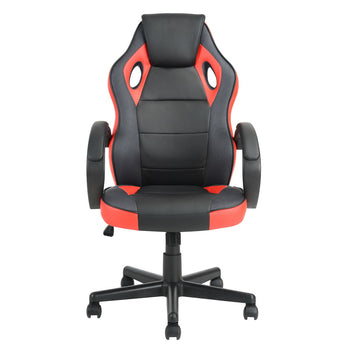 Gaming Office Chair with Fabric Adjustable Swivel,Red - Deals Kiosk