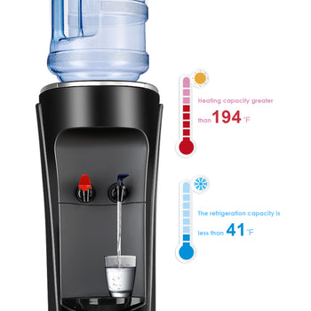 Freestanding Top Loading Water Cooler Dispenser,Hot & Cold Water,Child Safety Lock, UL/Energy Star Approved - Deals Kiosk