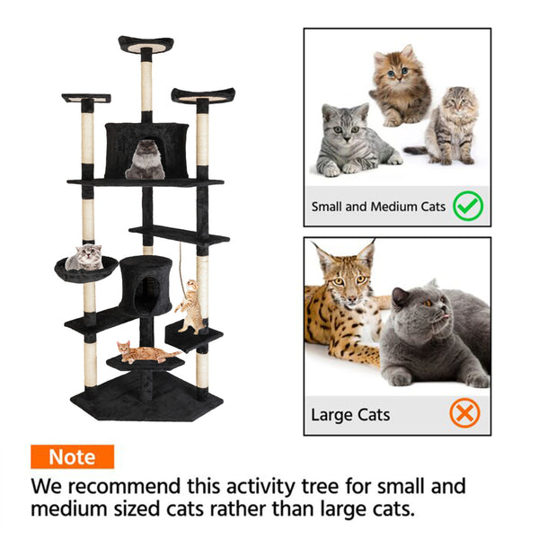 80" Solid Cute Sisal Rope Plush Cat Climb Tree Cat Tower - Deals Kiosk
