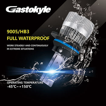 Gastokyle 9004 HB1 LED Headlight Bulbs,10000 Lumens 60W Super Bright LED Headlights Conversion Kit 6500K Cool White,Quick Installation Halogen Replacement, Pack of 2 - Deals Kiosk