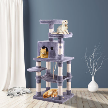 Top Cat Tree on Both Sides-Light Gray - Deals Kiosk