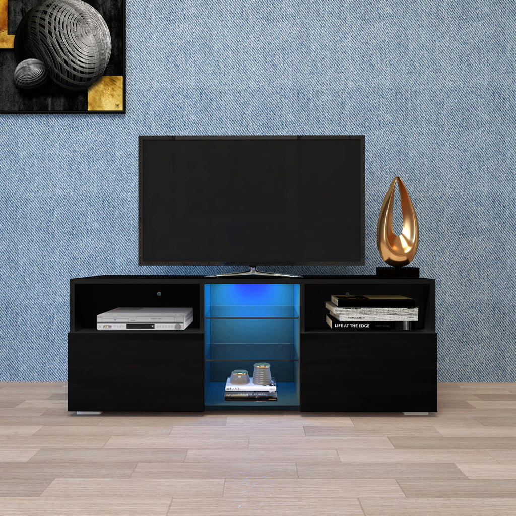 Modern Minimalist TV Cabinet Living Room with 20 colors LED Lights,TV Stand Entertainment Center Modern High-Gloss LED TV Cabinet, Simpleness Creative Furniture TV Cabinet - Deals Kiosk