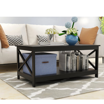 Coffee Table Oxford End Table Concepts Oxford Coffee Table, Black - Deals Kiosk