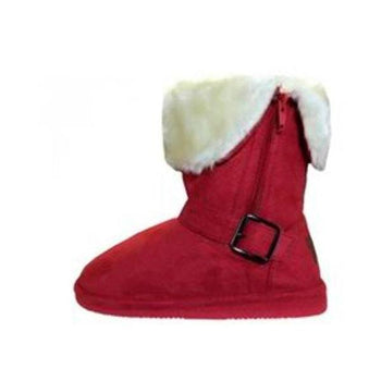 Girl's Micro Suede Foldover Boots - Red Case Pack 24 - Deals Kiosk