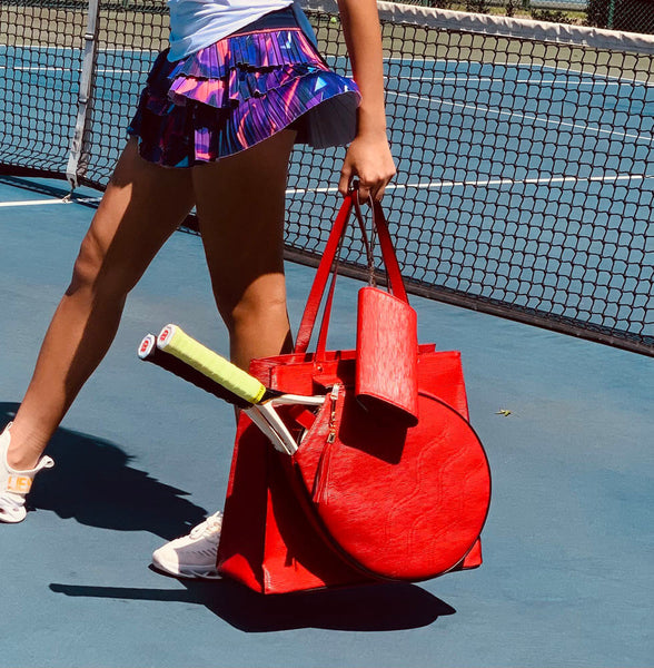 MAYA COLLECTION TENNIS TOTE FOR TWO RACQUETS WITH BOTTLE, CAN AND KEY HOLDERS - Deals Kiosk