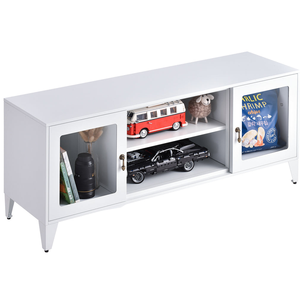 TV Cabinet Modern Style Metal TV Stand for Living Room Entertainment Center for TVs Up to 55&quot; - Deals Kiosk